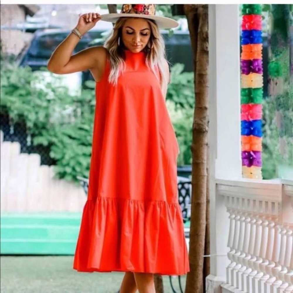 Christopher John Rogers Red Dress Size L